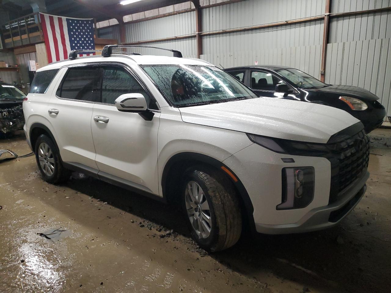 2024 Hyundai Palisade VIN KM8R2DGE1RU725621 Copart auction photo, side / front end damage thumbnail 4