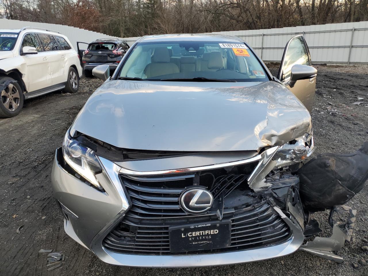 2018 Lexus ES VIN 58ABK1GG2JU085076 Copart auction photo, front end / side damage thumbnail 5
