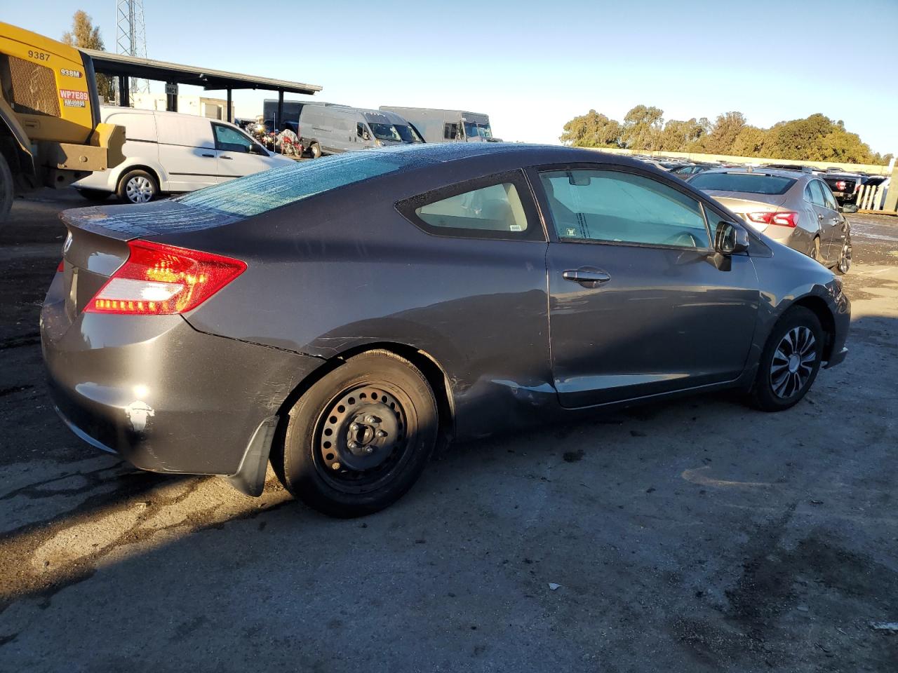 2012 Honda Civic VIN 2HGFG3B53CH524695 Copart auction photo, side damage thumbnail 3