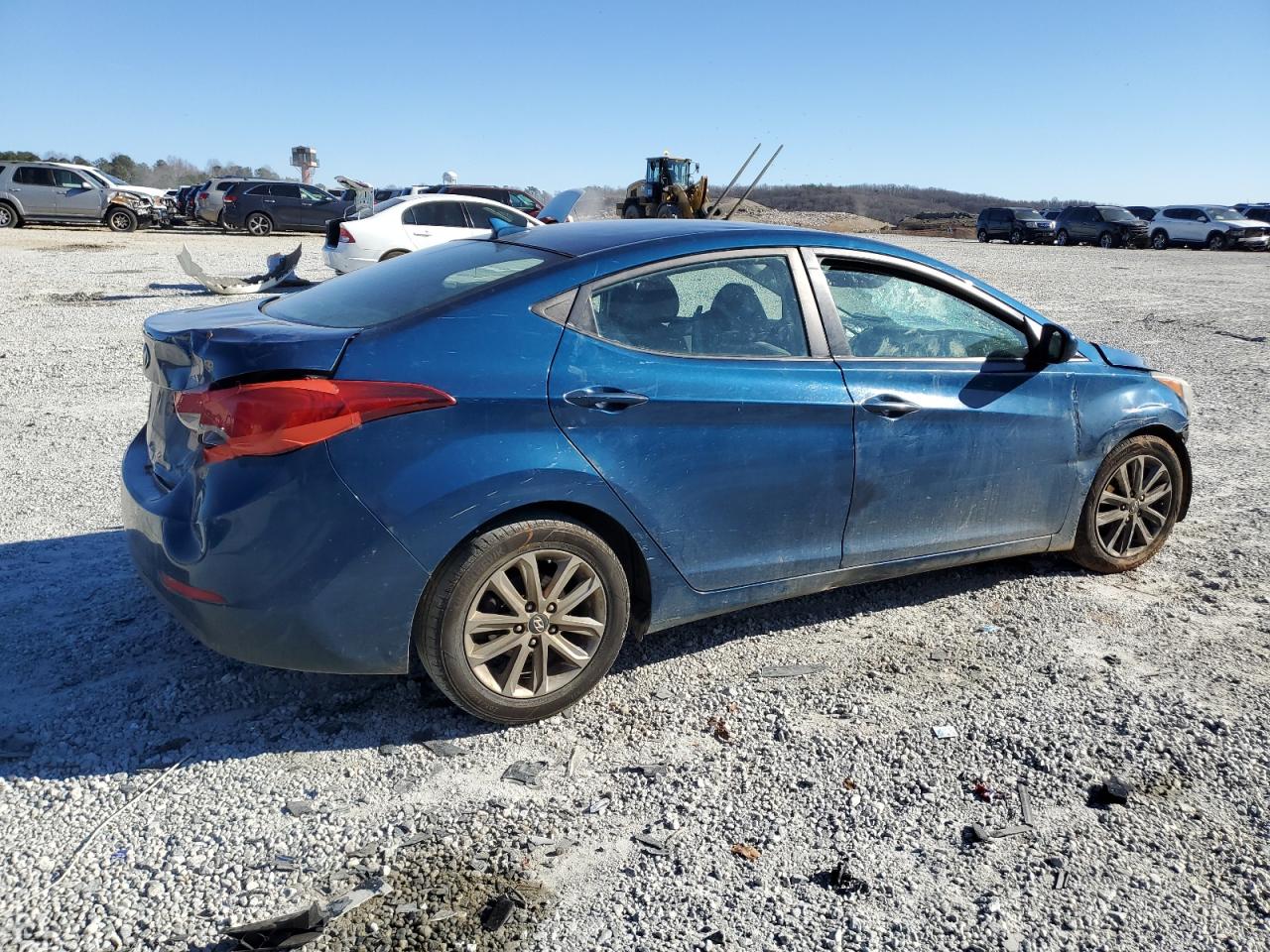 2014 Hyundai Elantra VIN KMHDH4AE9EU030458 Copart auction photo, all over damage thumbnail 3