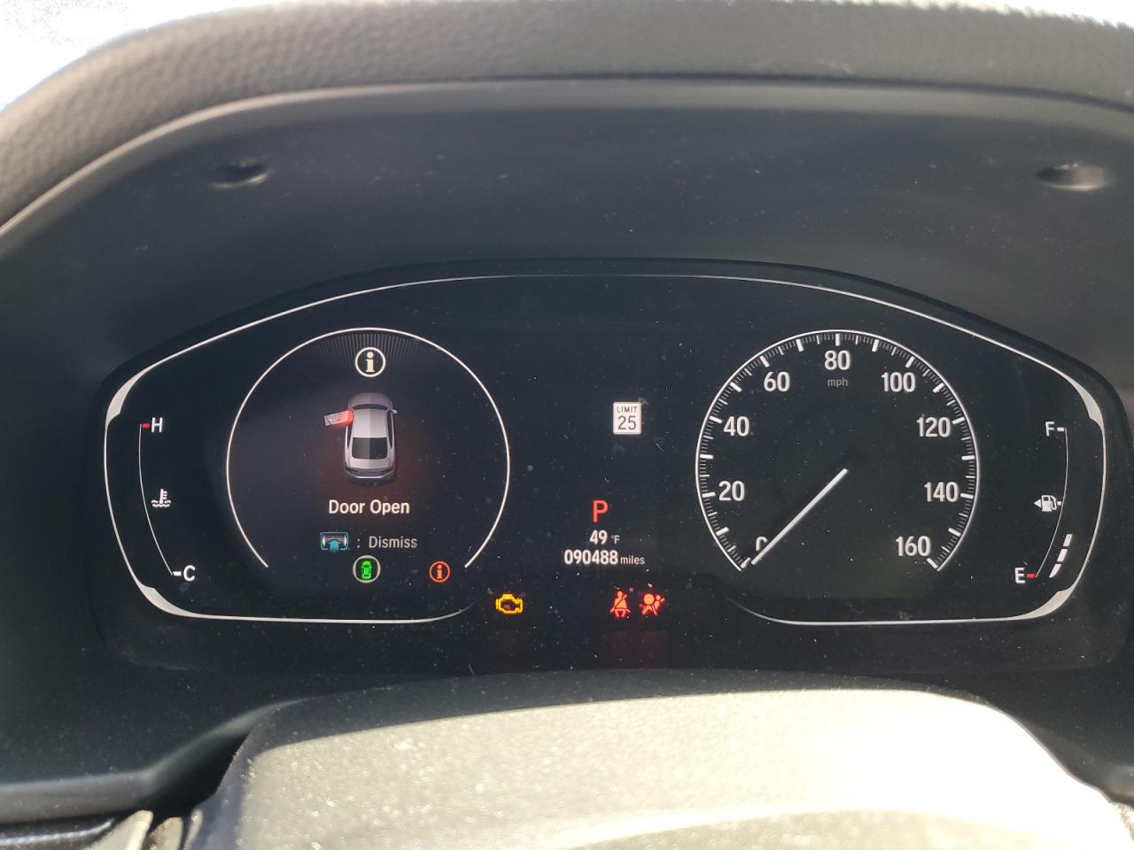 2019 Honda Accord VIN 1HGCV1F30KA162506 Copart auction photo, all over damage thumbnail 9