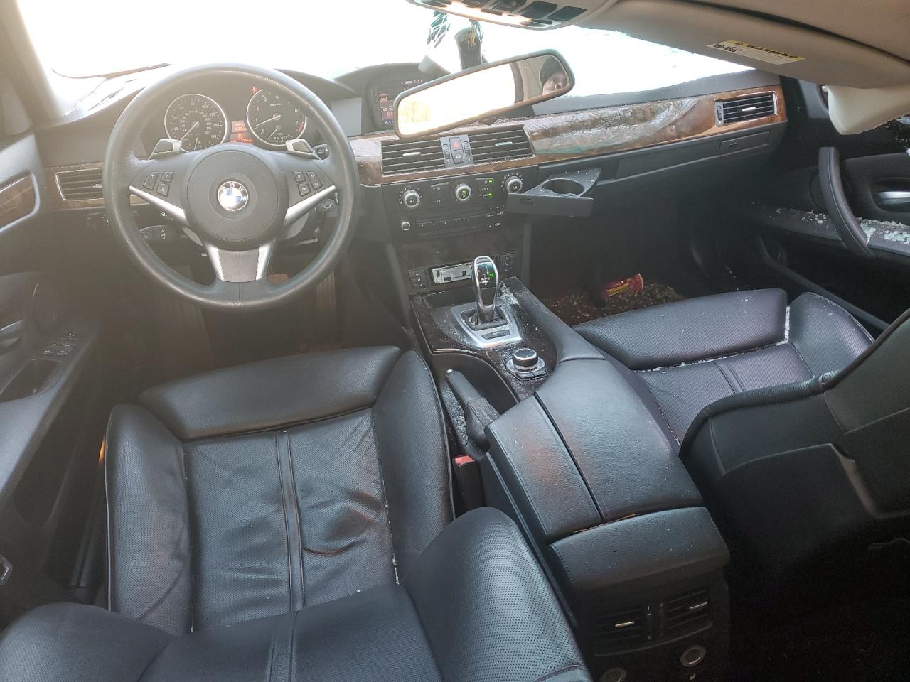 2009 BMW 5er VIN WBANW13589C161318 Copart auction photo, top/roof / front end damage thumbnail 8
