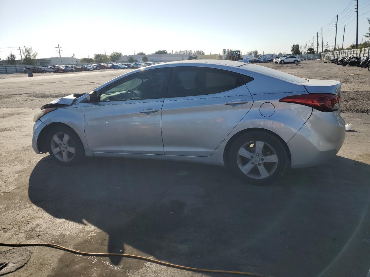 2012 Hyundai Elantra VIN 5NPDH4AE9CH070700 Copart auction photo, front end / rear end damage thumbnail 2