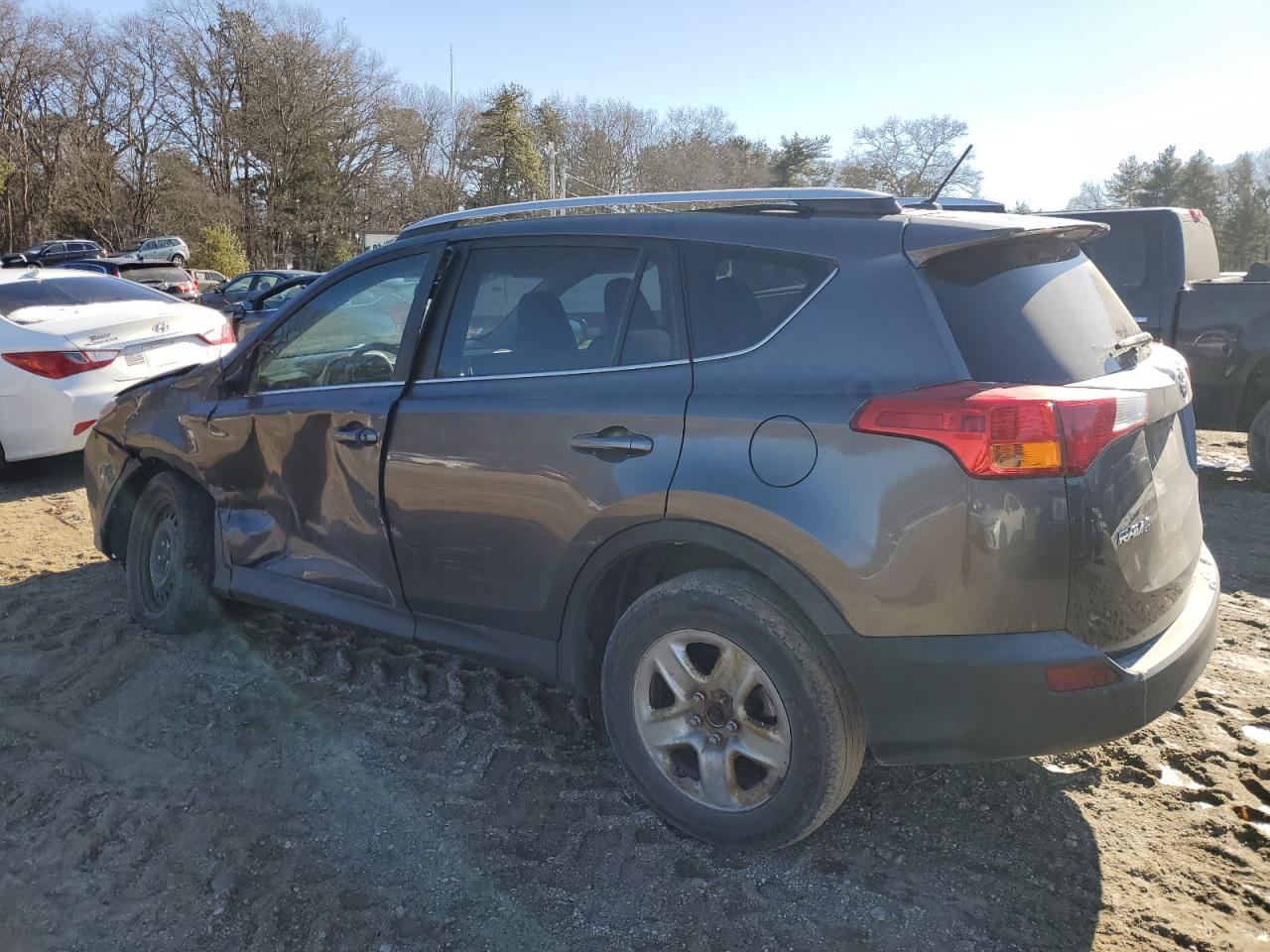 2014 Toyota RAV 4 VIN 2T3RFREV5EW197393 Copart auction photo, side / front end damage thumbnail 2