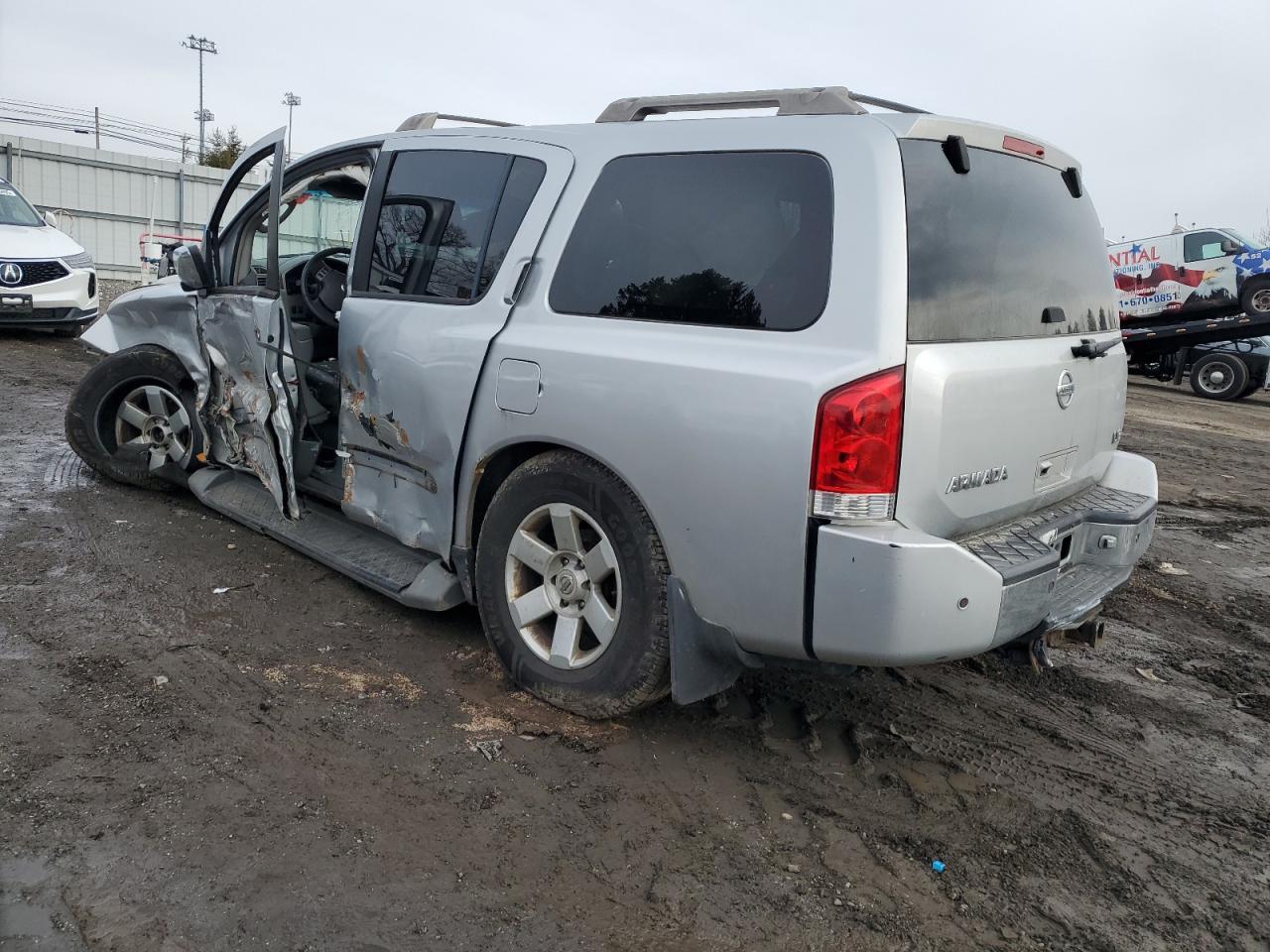2006 Nissan Armada VIN 5N1AA08B26N741605 Copart auction photo, side / undercarriage damage thumbnail 2