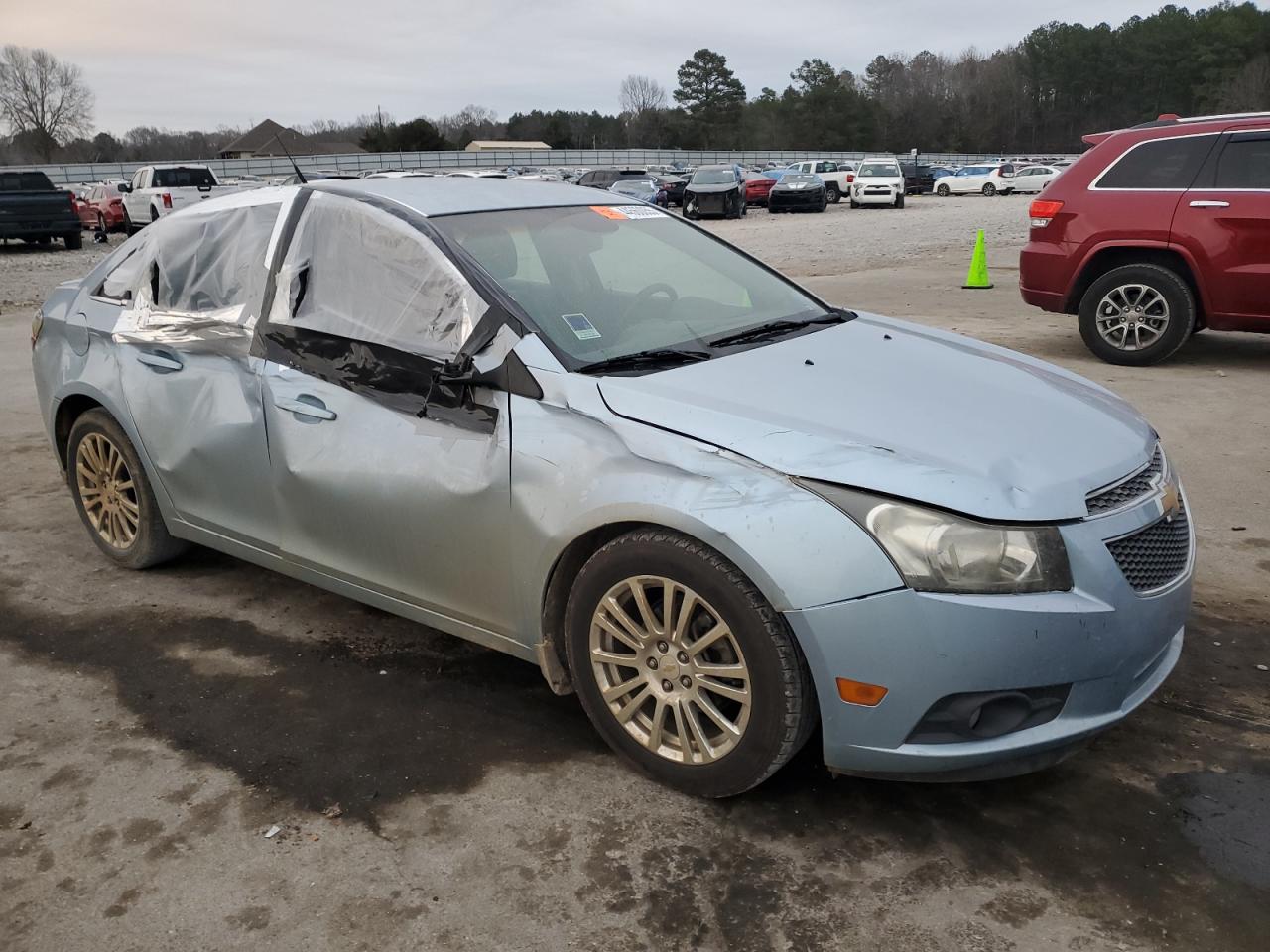 2011 Chevrolet Cruze VIN 1G1PK5S93B7294871 Copart auction photo, side / front end damage thumbnail 4