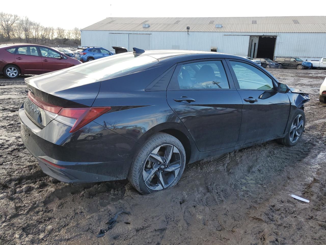 2023 Hyundai Elantra VIN KMHLS4AG8PU589856 Copart auction photo, front end / side damage thumbnail 3