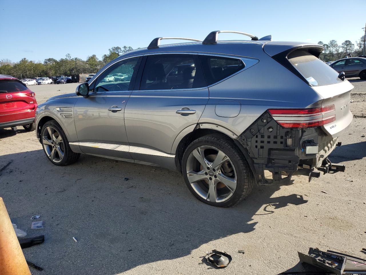 2022 Genesis Gv80 VIN KMUHCESCXNU083352 Copart auction photo, all over damage thumbnail 2