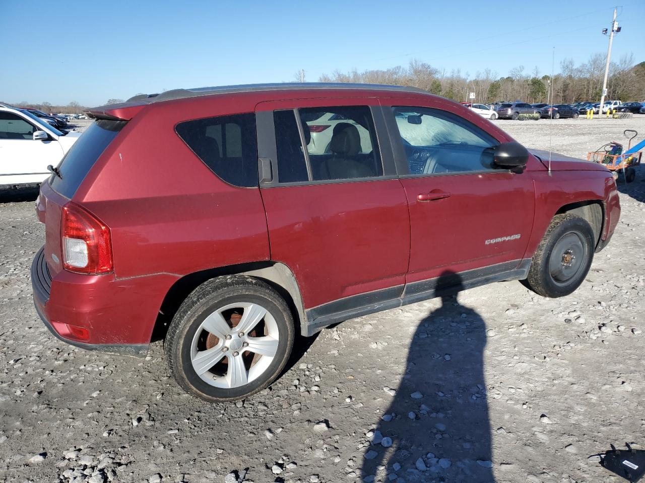 2012 Jeep Compass VIN 1C4NJCEBXCD660347 Copart auction photo, side / front end damage thumbnail 3