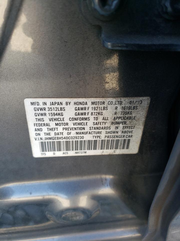 2013 Honda Fit VIN JHMGE8H54DC029230 Copart auction photo, front end damage thumbnail 13
