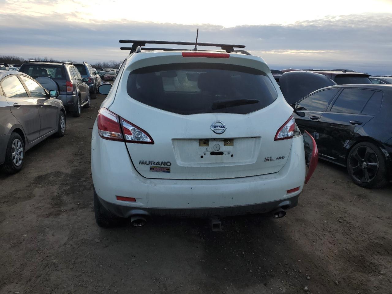 2014 Nissan Murano VIN JN8AZ1MWXEW533769 Copart auction photo, front end / rear end damage thumbnail 6