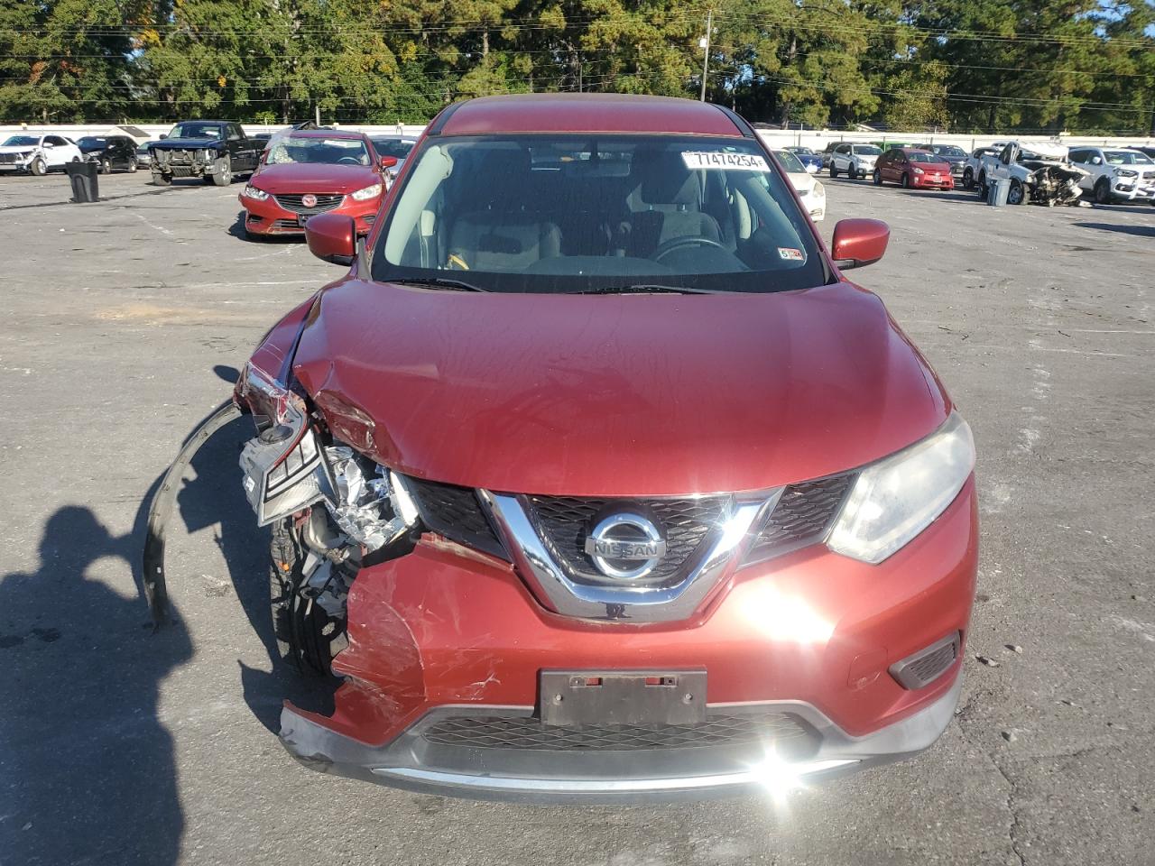 2016 Nissan Rogue VIN KNMAT2MV5GP660176 Copart auction photo, front end damage thumbnail 5