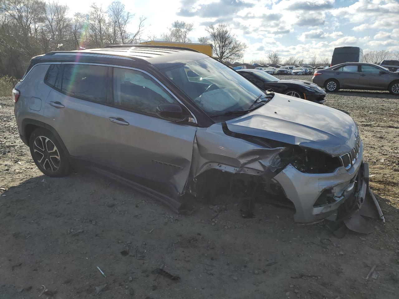 2022 Jeep Compass VIN 3C4NJDCB6NT111282 Copart auction photo, all over / undercarriage damage thumbnail 4
