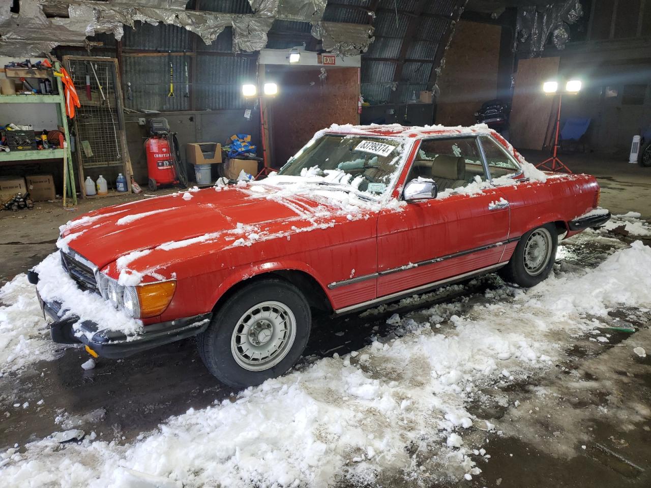 1985 Mercedes-Benz SL-klasse VIN WDBBA45C9FA020491 - Copart auction photo