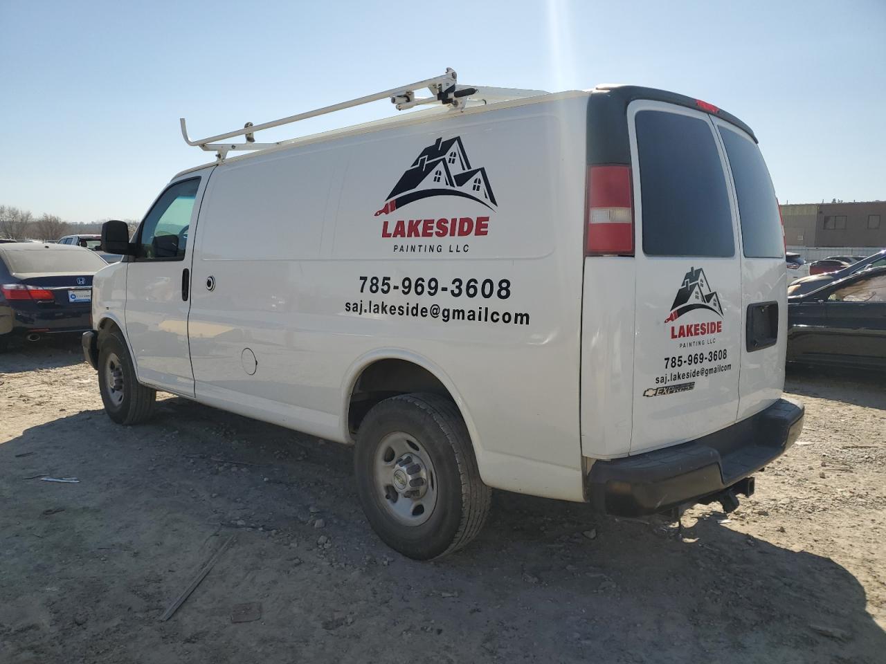 2013 Chevrolet Express VIN 1GCWGFCAXD1190936 Copart auction photo, front end damage thumbnail 2
