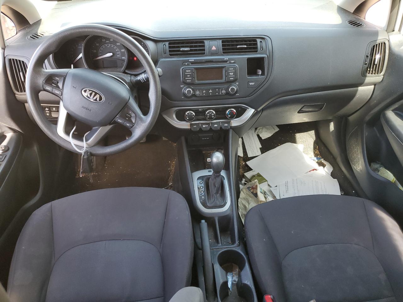 2013 KIA Rio VIN KNADM5A33D6291833 Copart auction photo, side damage thumbnail 8