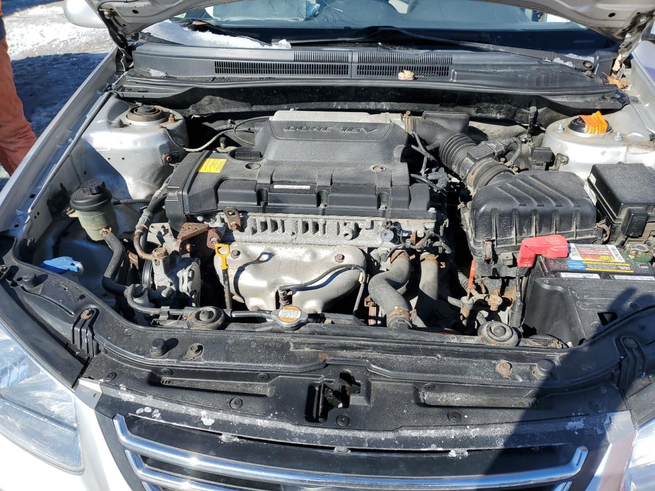 2009 KIA Spectra VIN KNAFE222895642629 Copart auction photo, mechanical damage thumbnail 11