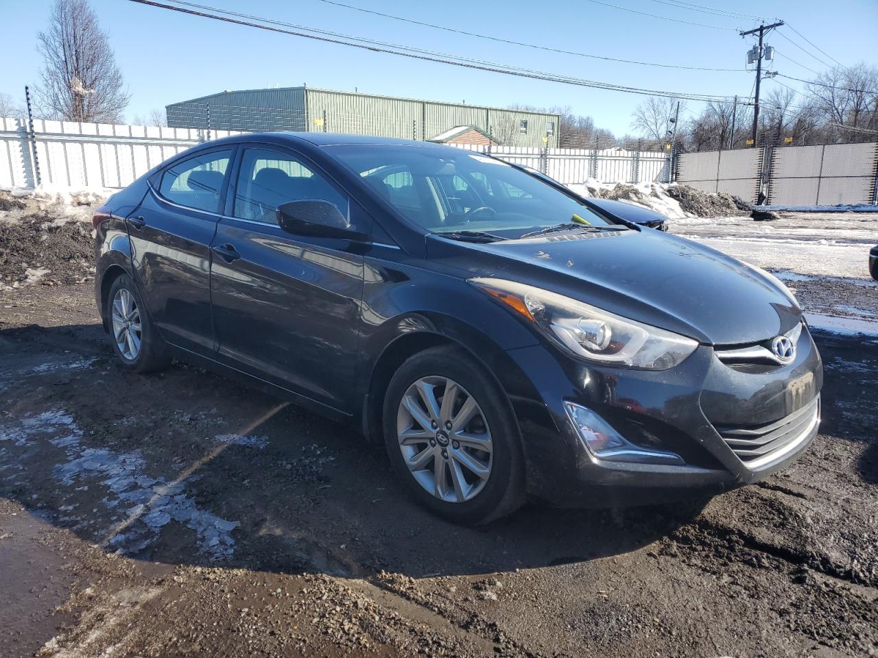 2015 Hyundai Elantra VIN KMHDH4AE6FU286087 Copart auction photo, vandalism damage thumbnail 4