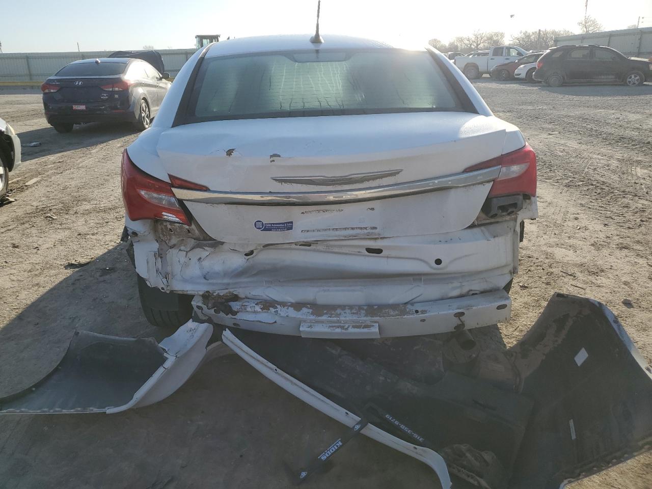 2012 Chrysler 200 VIN 1C3CCBAB9CN295501 Copart auction photo, rear end damage thumbnail 6