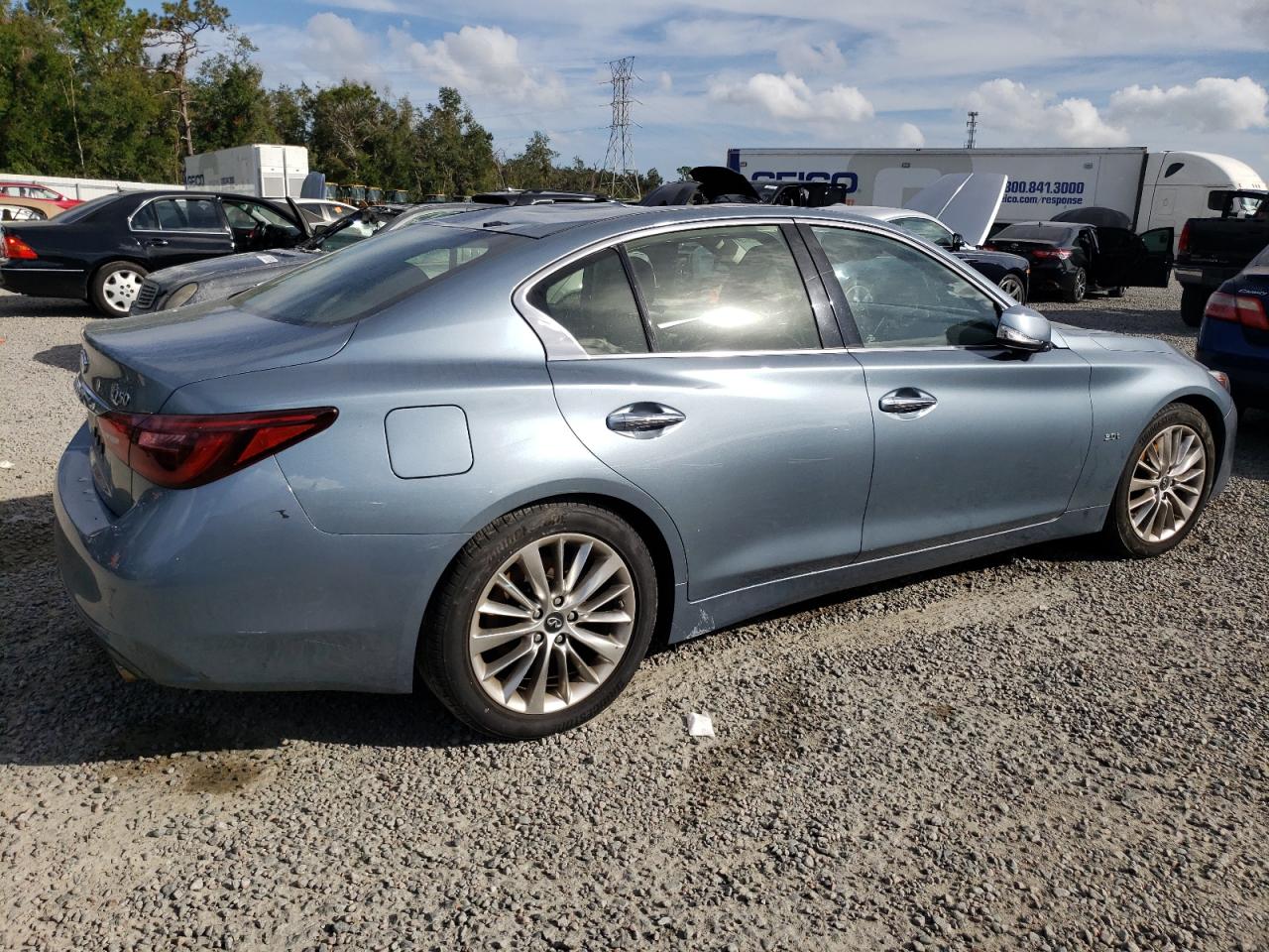 2019 Infiniti Q50 VIN JN1EV7AP5KM518695 Copart auction photo, water/flood damage thumbnail 3