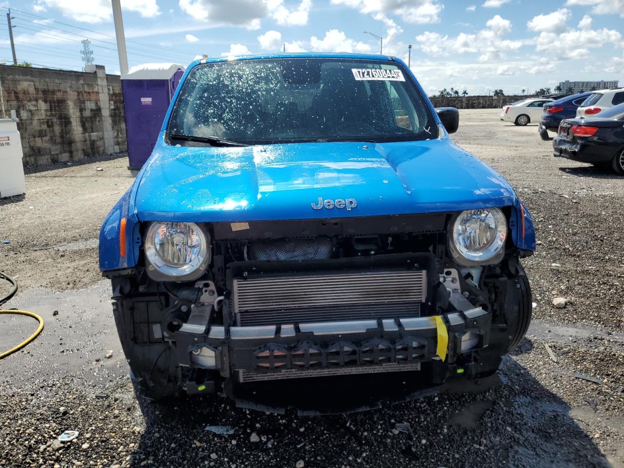 2020 Jeep Renegade VIN ZACNJAAB7LPL97436 Copart auction photo, front end / frame damage damage thumbnail 5