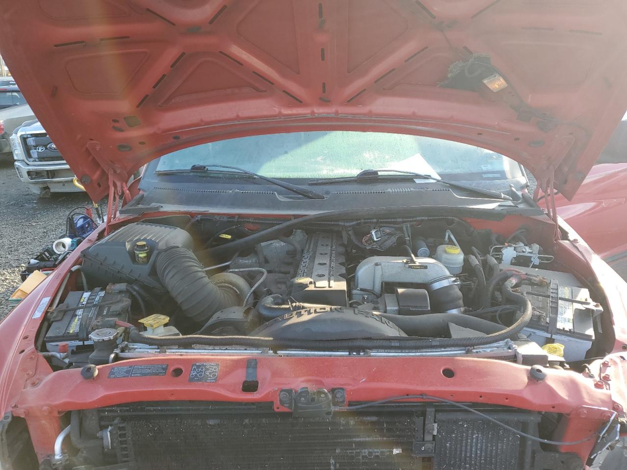 2001 Dodge RAM VIN 3B7KF23661G205998 Copart auction photo, front end damage thumbnail 11