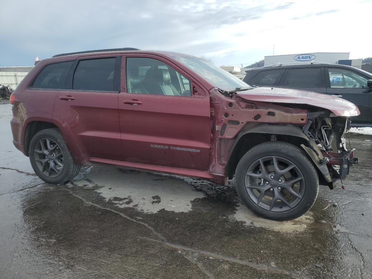 2020 Jeep Grand Cherokee VIN 1C4RJFBG3LC314990 Copart auction photo, front end / side damage thumbnail 4