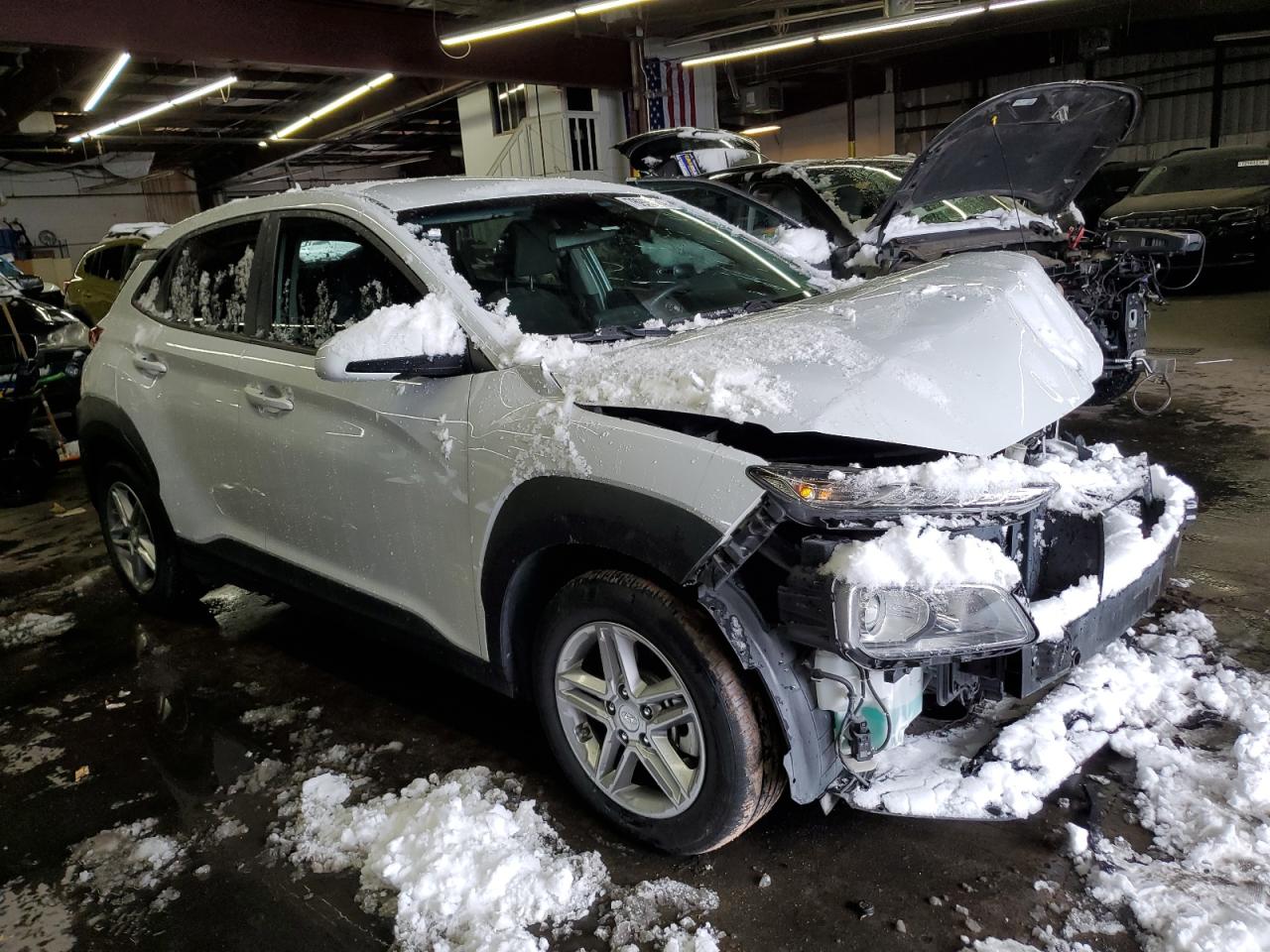 2020 Hyundai Kona VIN KM8K1CAA8LU399263 Copart auction photo, front end damage thumbnail 4