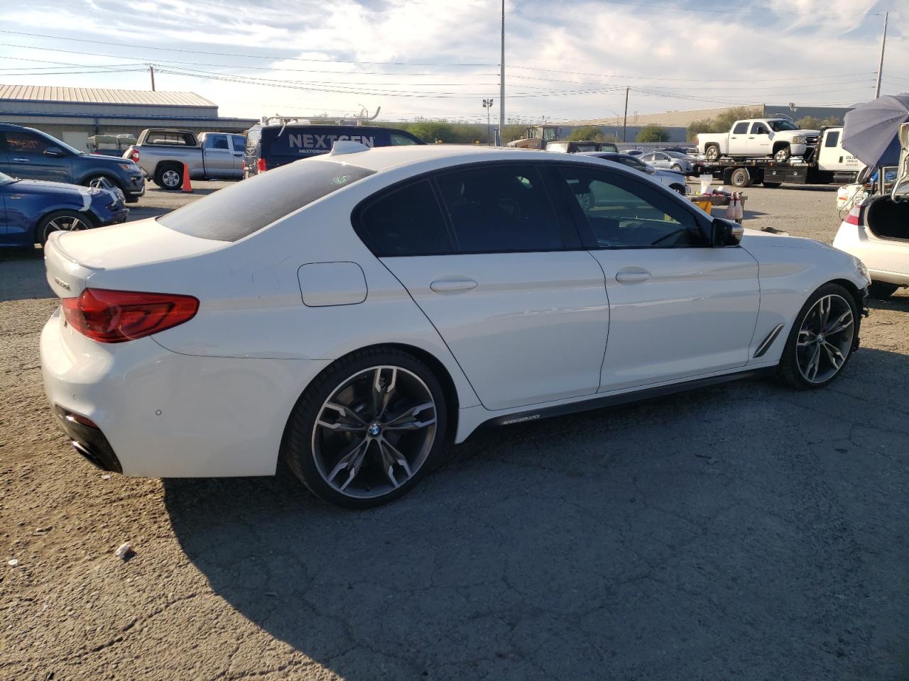 2020 BMW M5 VIN WBAJS7C09LCD86584 Copart auction photo, front end / side damage thumbnail 3