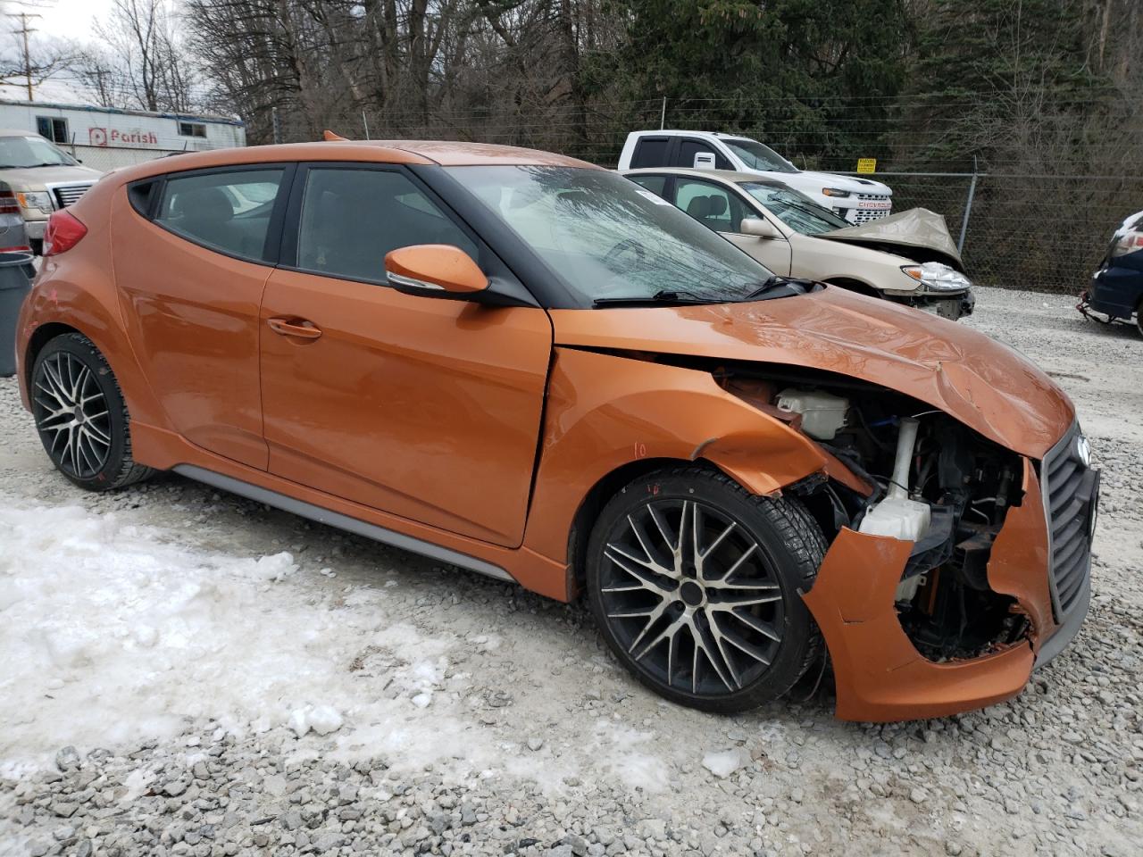 2016 Hyundai Veloster VIN KMHTC6AE5GU270521 Copart auction photo, front end damage thumbnail 4