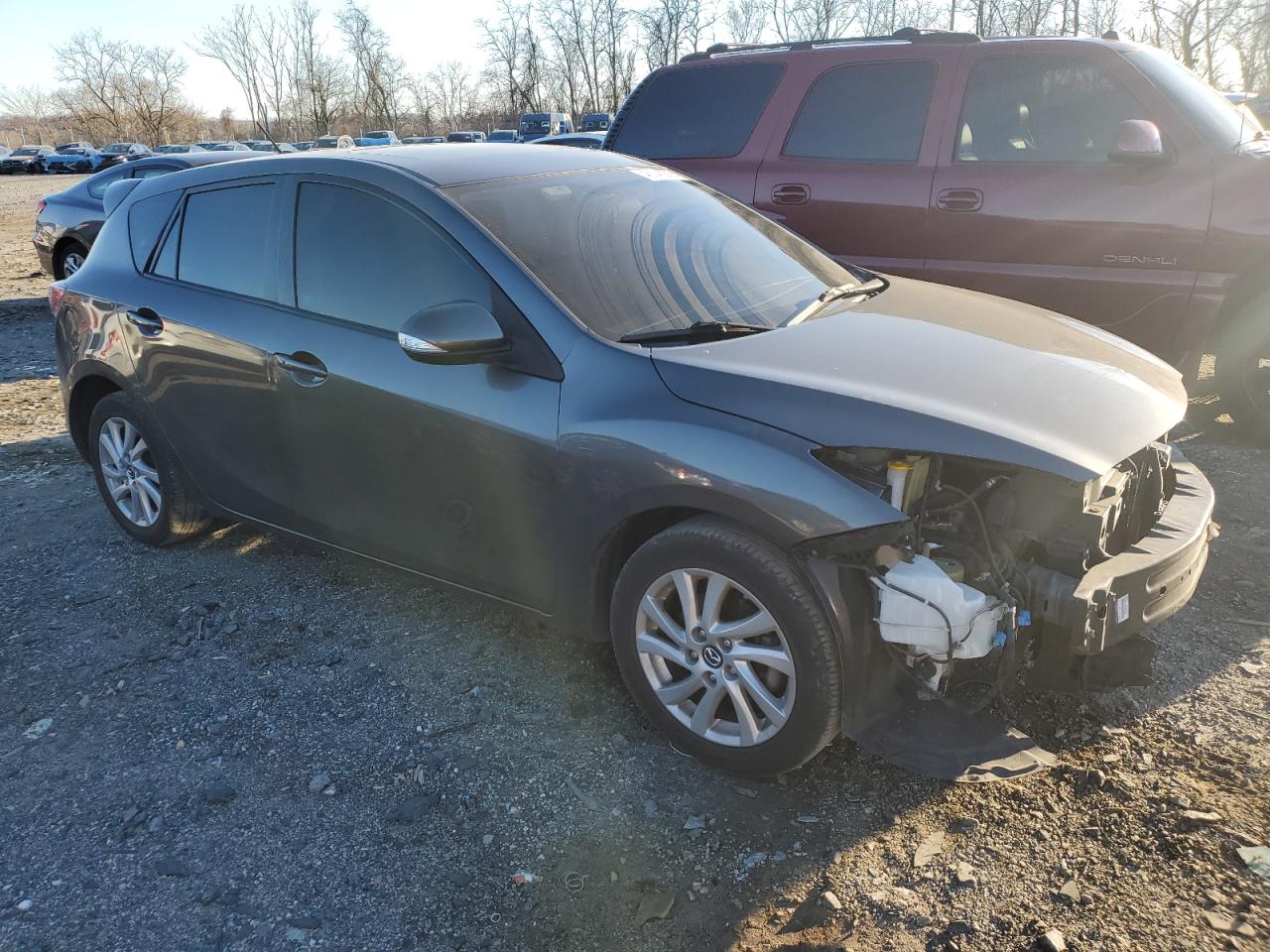 2013 Mazda 3 VIN JM1BL1MPXD1809616 Copart auction photo, front end damage thumbnail 4