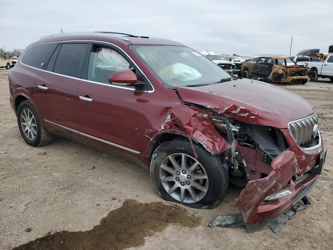 2016 Buick Enclave VIN 5GAKVBKD6GJ343861 Copart auction photo, front end / side damage thumbnail 4