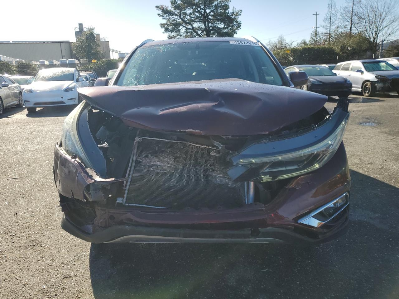 2015 Honda CR-V VIN 2HKRM4H71FH626804 Copart auction photo, front end damage thumbnail 5