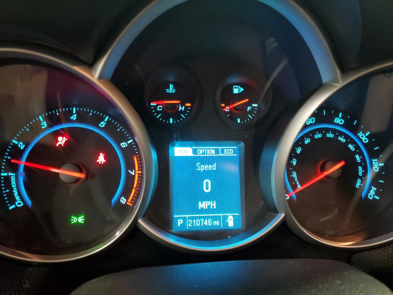 2013 Chevrolet Cruze VIN 1G1PH5SB5D7301744 Copart auction photo, front end / rear end damage thumbnail 9