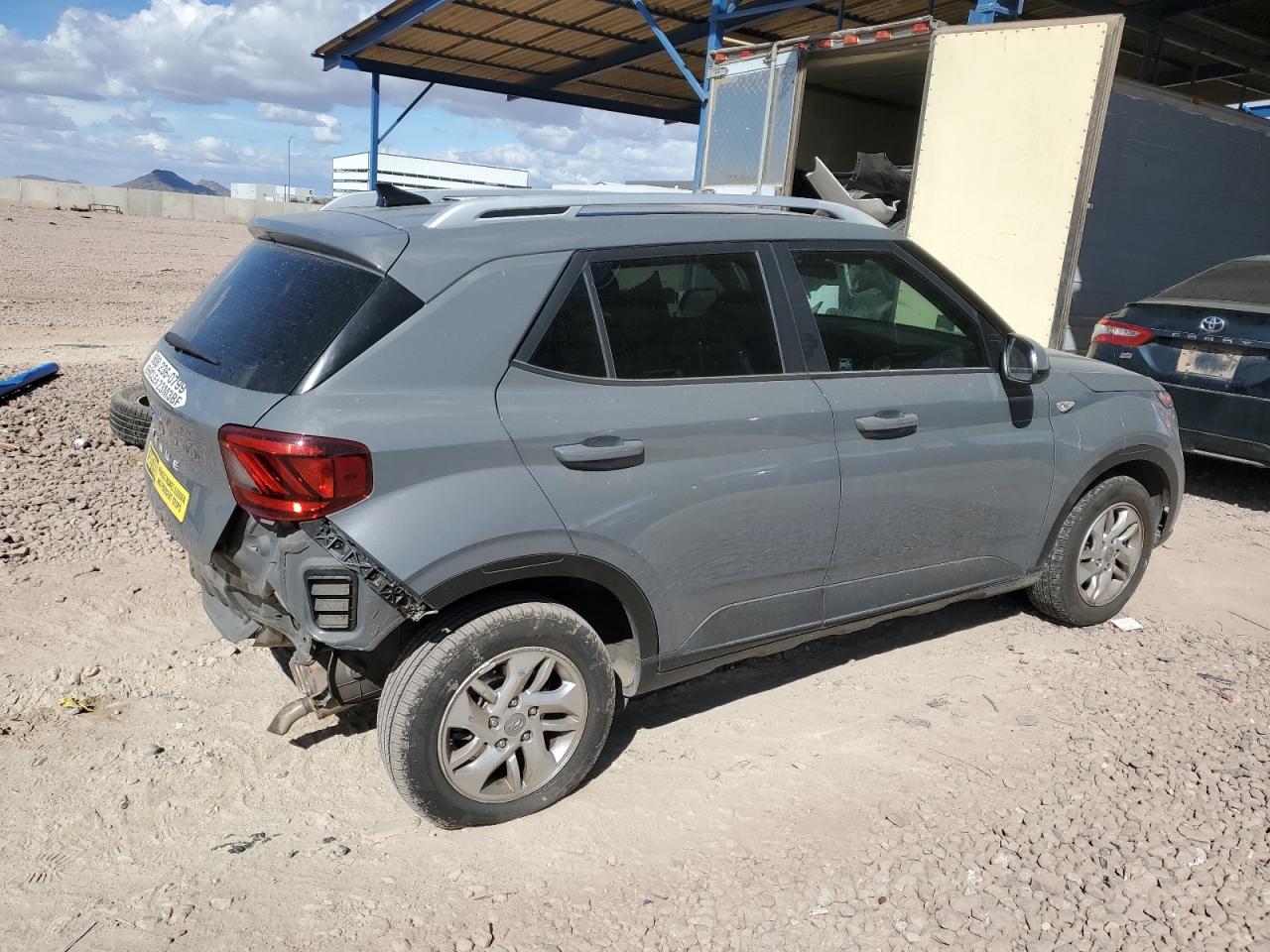2020 Hyundai Venue VIN KMHRC8A39LU025381 Copart auction photo, rear end damage thumbnail 3