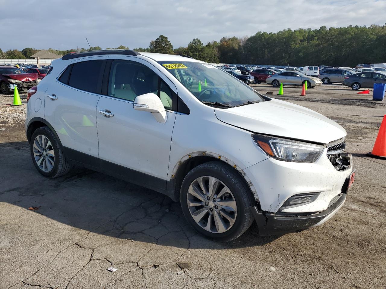 2017 Buick Encore VIN KL4CJASB7HB170123 Copart auction photo, front end / side damage thumbnail 4