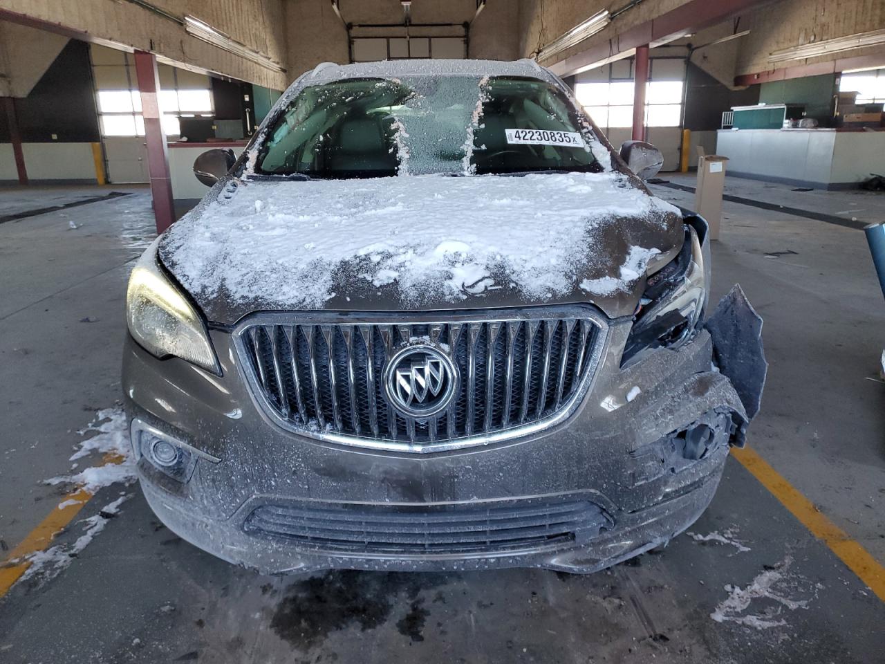 2017 Buick Envision VIN LRBFXBSA3HD155619 Copart auction photo, front end / side damage thumbnail 5