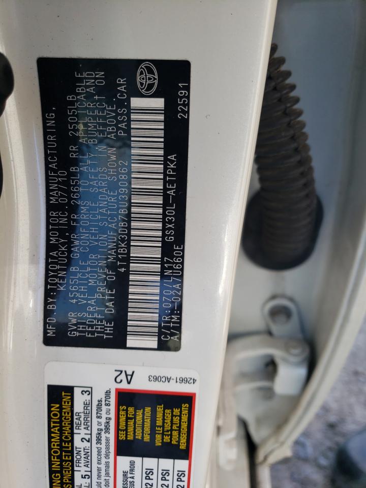 2011 Toyota Avalon VIN 4T1BK3DB7BU390862 Copart auction photo, front end damage thumbnail 12