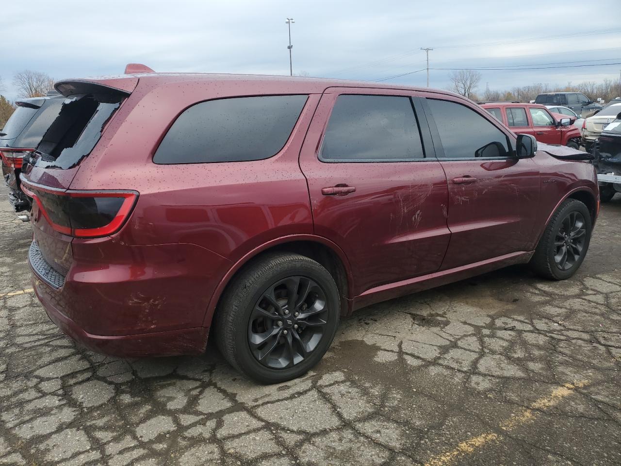 2021 Dodge Durango VIN 1C4SDJCT3MC864957 Copart auction photo, all over damage thumbnail 3