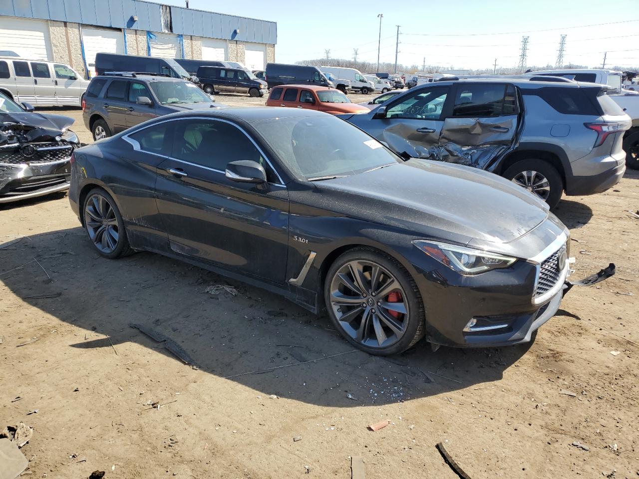 2019 Infiniti Q60 VIN JN1FV7EL2KM440999 Copart auction photo, front end damage thumbnail 4