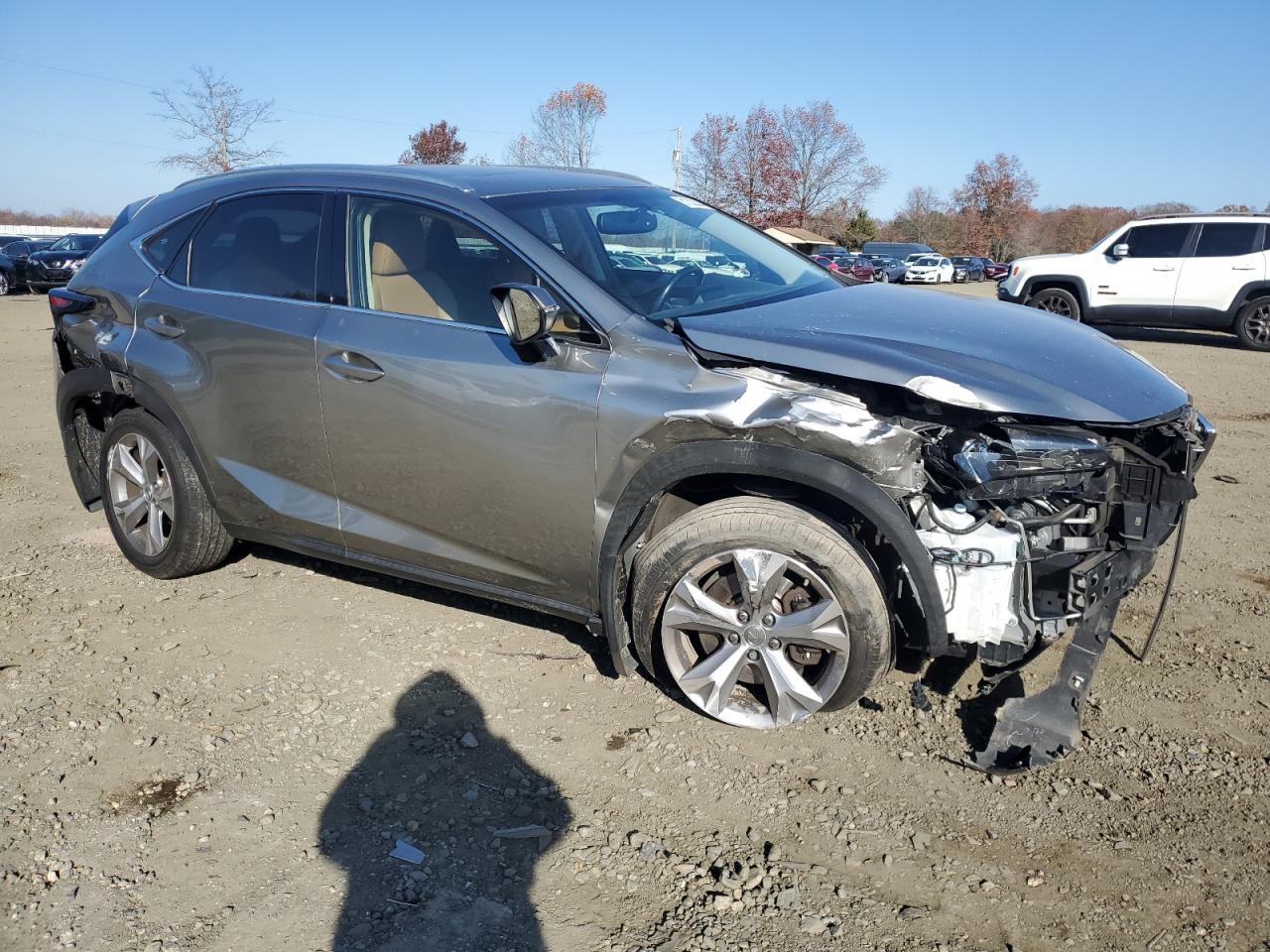 2017 Lexus NX VIN JTJBARBZ4H2106678 Copart auction photo, front end / side damage thumbnail 4