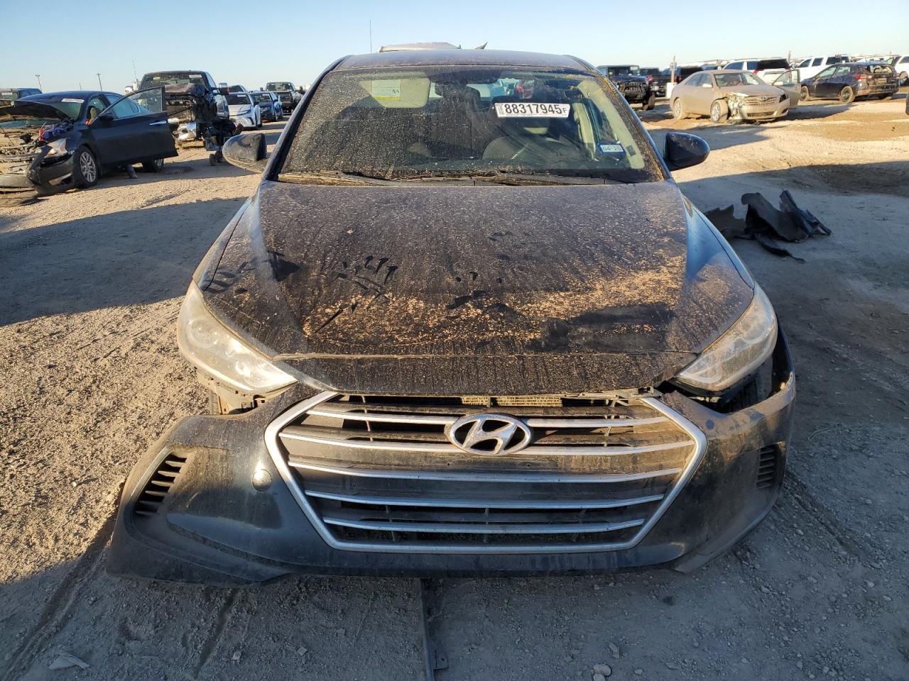 2018 Hyundai Elantra VIN KMHD74LFXJU629131 Copart auction photo, side / front end damage thumbnail 5