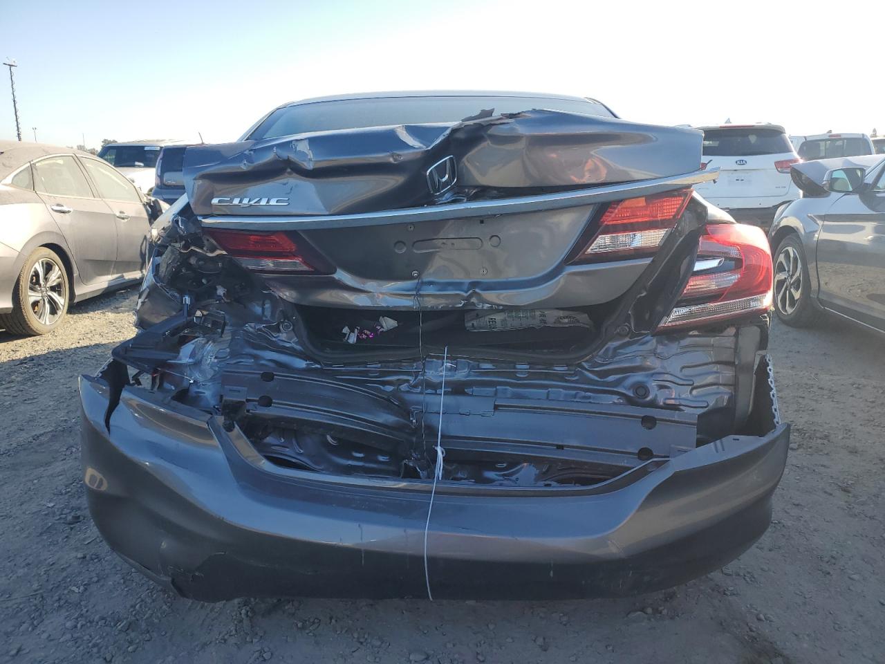 2013 Honda Civic VIN 19XFB2F54DE259607 Copart auction photo, rear end / front end damage thumbnail 6