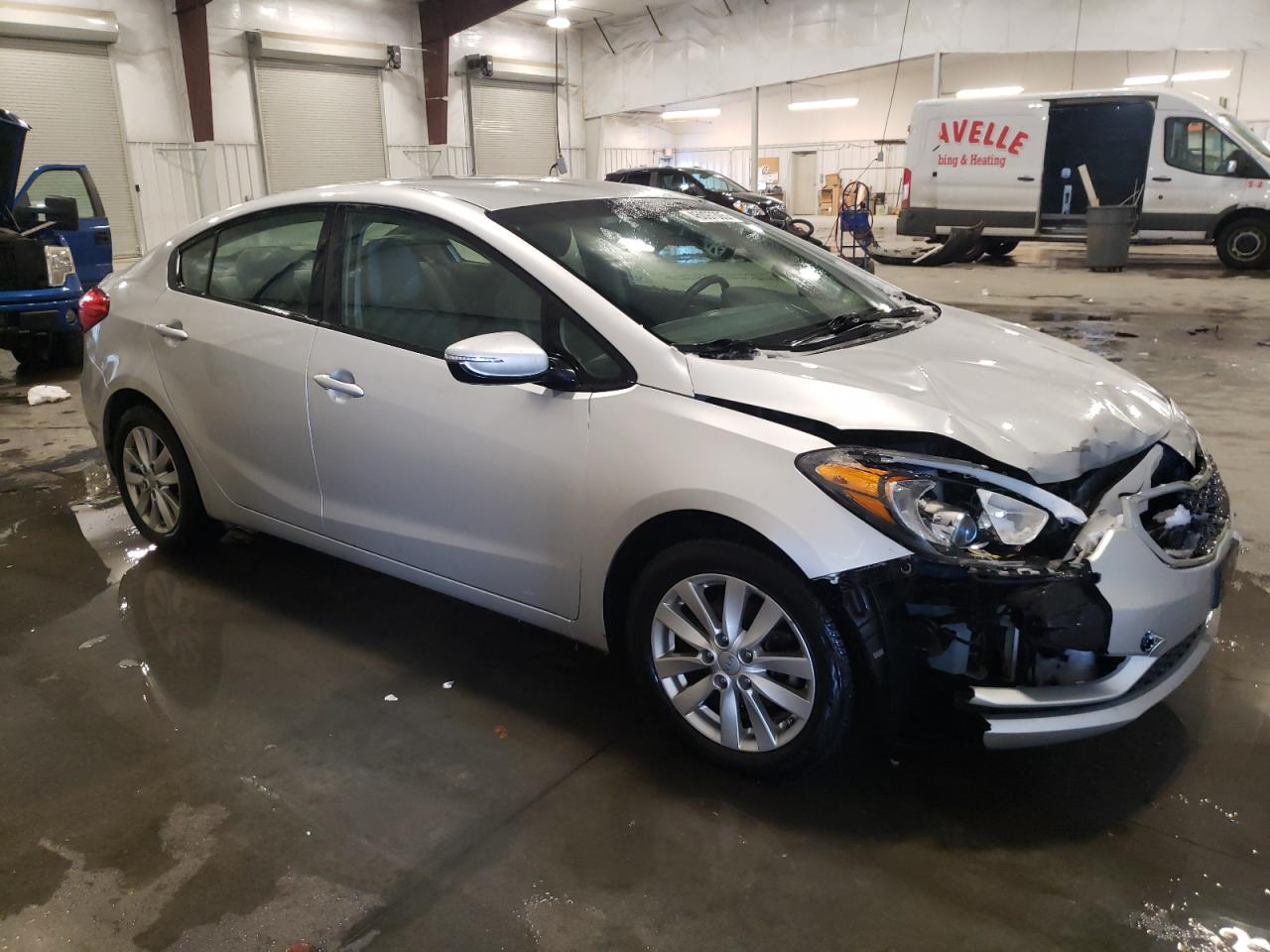 2014 KIA Forte VIN KNAFX4A66E5209539 Copart auction photo, front end / rear end damage thumbnail 4
