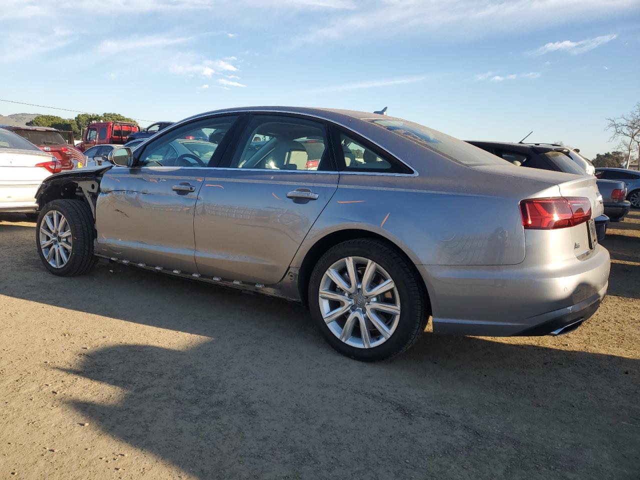 2016 Audi A6 VIN WAUFGAFC6GN039506 Copart auction photo, front end / side damage thumbnail 2