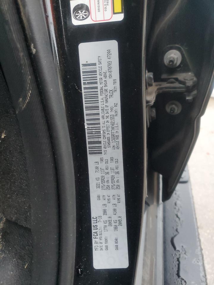 2019 RAM 1500 VIN 1C6SRFFTXKN621553 Copart auction photo, rear end / side damage thumbnail 13