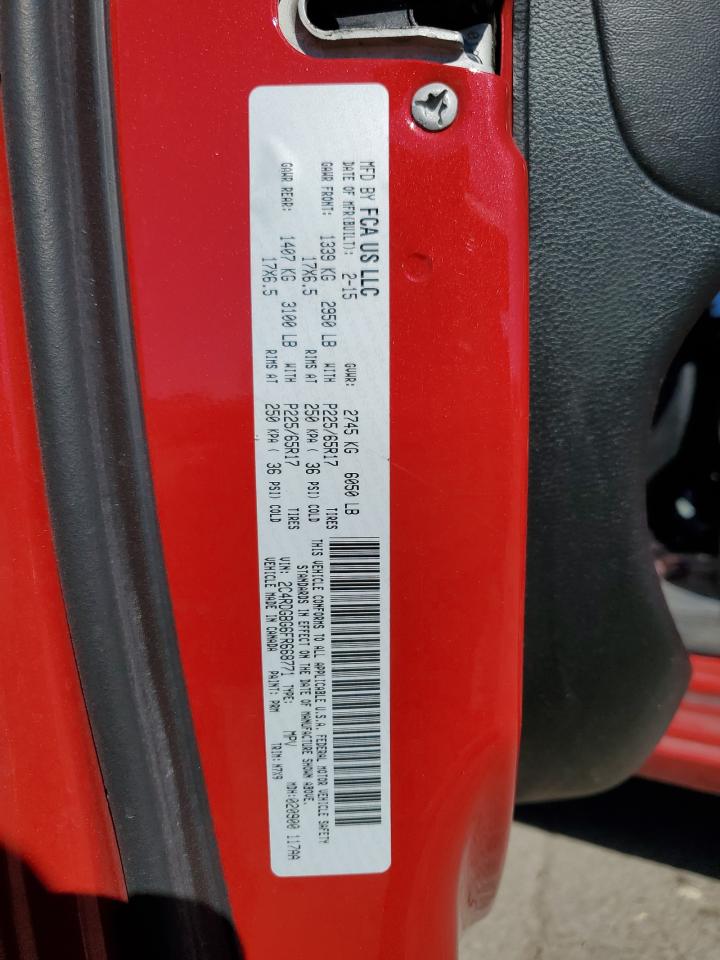 2015 Dodge Caravan VIN 2C4RDGBG6FR668771 Copart auction photo, all over damage thumbnail 14