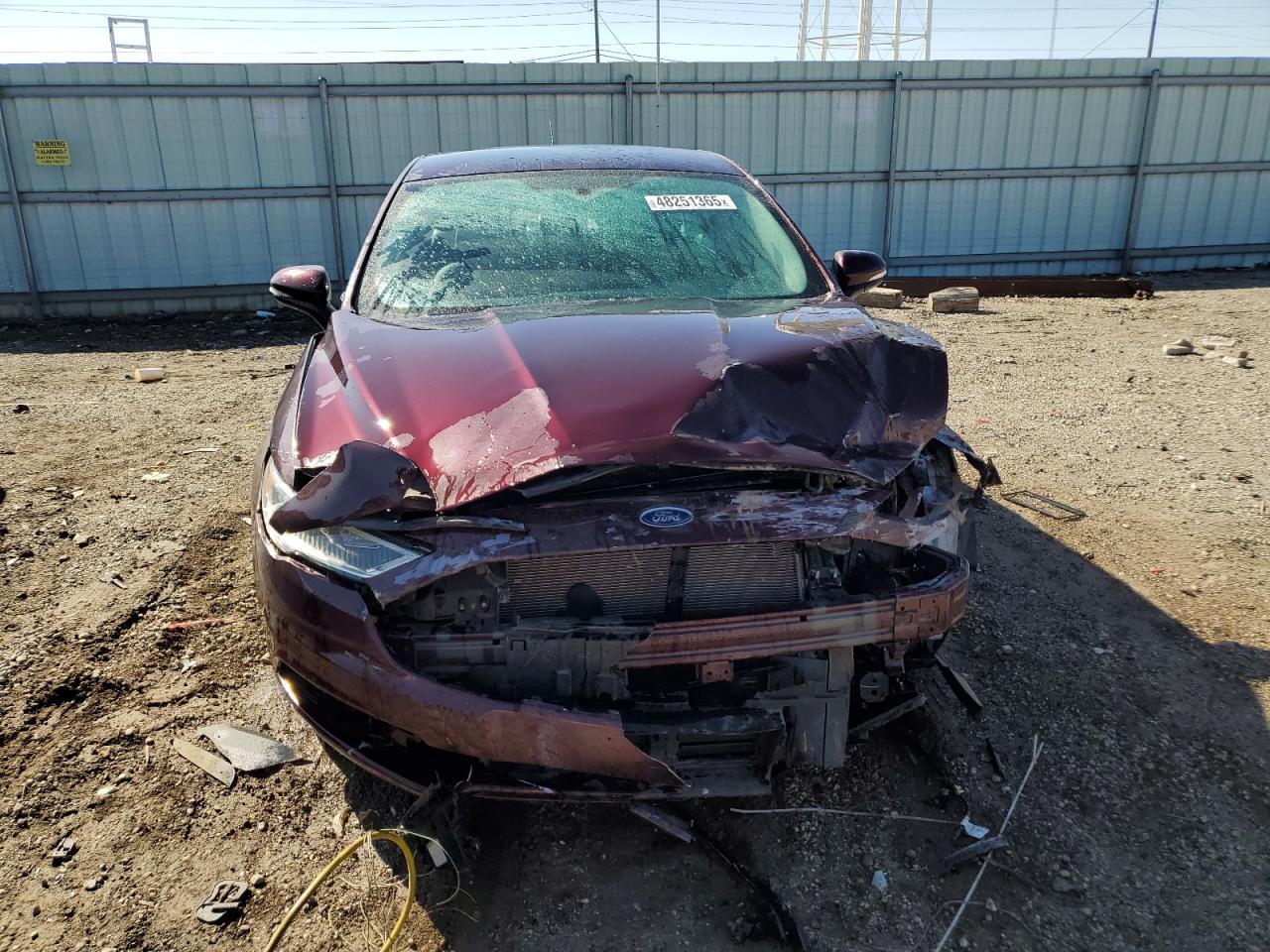 2018 Ford Fusion VIN 3FA6P0HD1JR211017 Copart auction photo, side / all over damage thumbnail 5