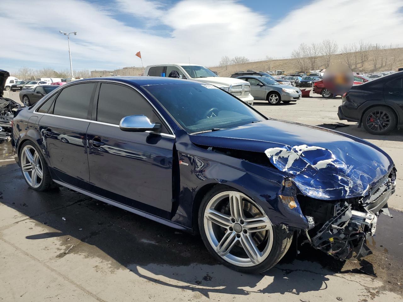 2014 Audi RS4 VIN WAUBGAFLXEA155844 Copart auction photo, front end / rear end damage thumbnail 4