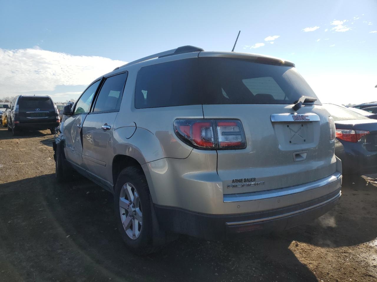 2015 GMC Acadia VIN 1GKKRNED2FJ270586 Copart auction photo, side / front end damage thumbnail 2